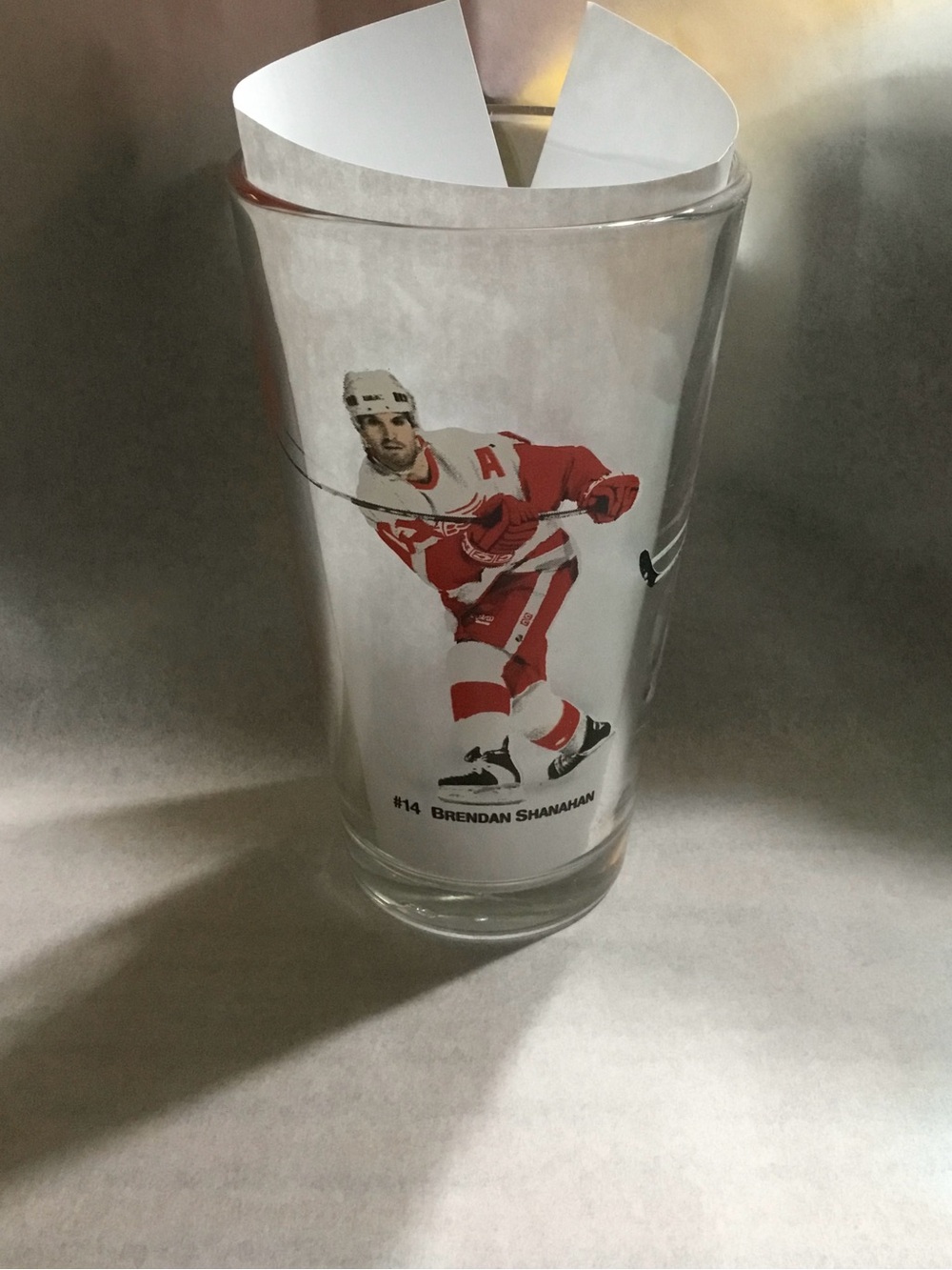 Detroit Red Wings Arby’s player glass.